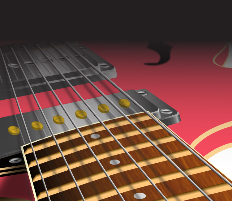 Gibson ES335 Guitar Illustration