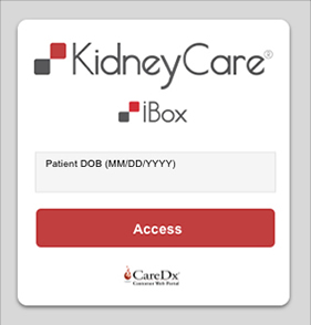 KidneyCare Login Confirmation Screen Hi Fidelity