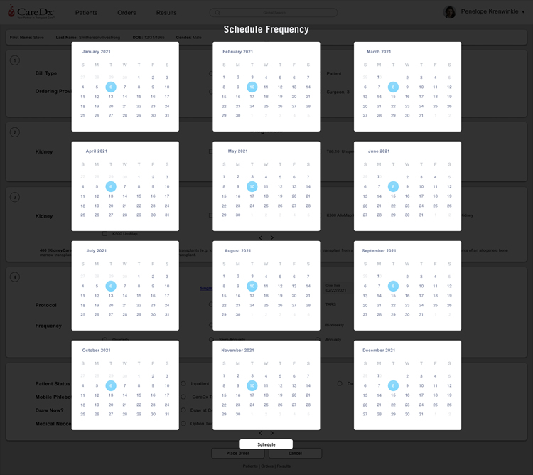 Scheduling Modal Overlay